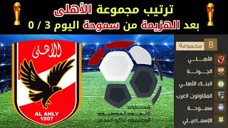 ترتيب مجموعه الاهلي بعد الهزيمه من سموحه اليوم 3 / 0 في الجوله 4 من كاس الرابطه المصريه 2022/الاهلي