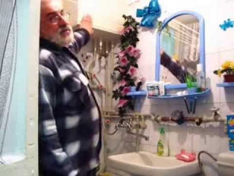 Водогрейный бак. Вода нагревается от печки, через котел - YouTube