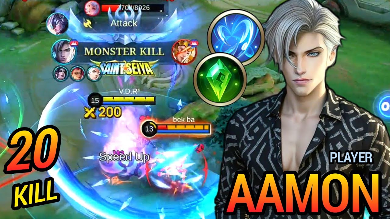 AAMON ONE SHOT! 20 KILLS🔥MONSTER DAMAGE 💀 | MLBB