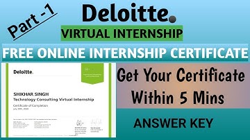 Deloitte Virtual Internship 2020 | Free Online internship | All Assignment Answer key | SHIKHARSINGH