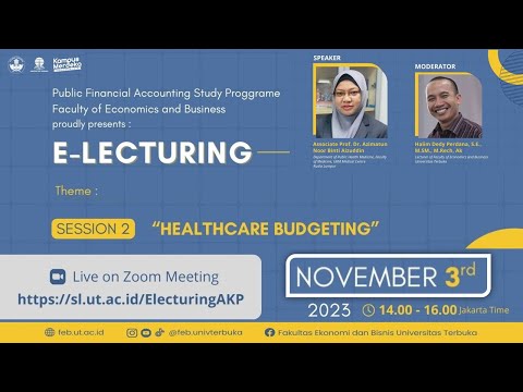 International E-Lecturing : "Heathcare Budgeting" | FEB-UT