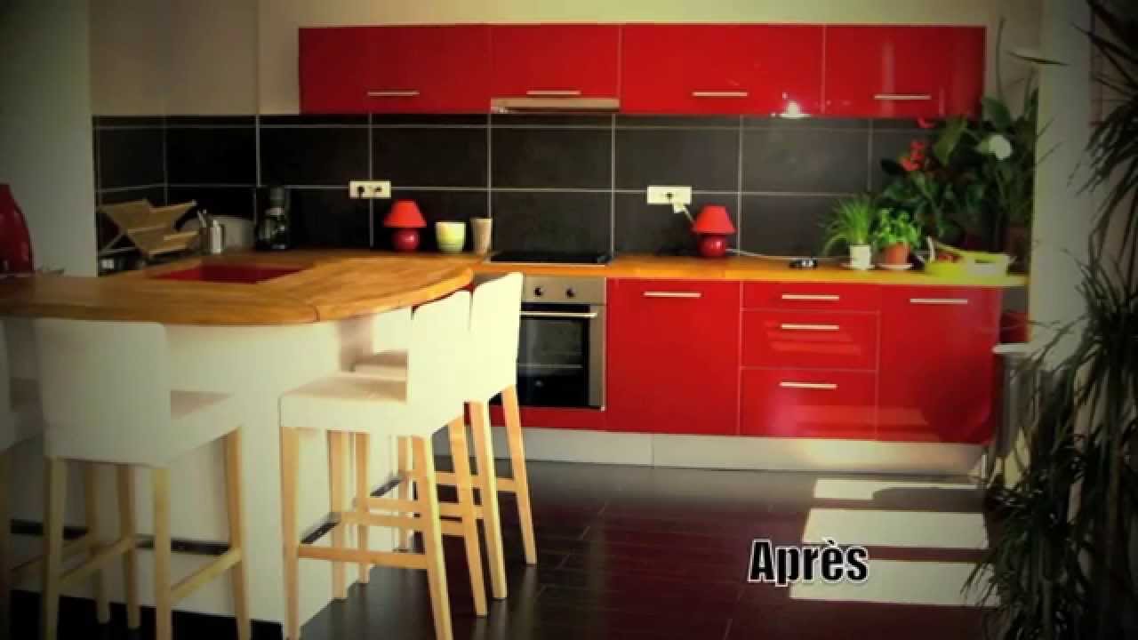 Cuisine ikea rouge (dessin sketchup) et pose youtube