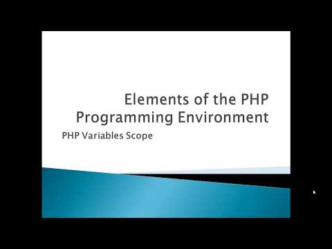 PHP Phase 1 PHP variable scope