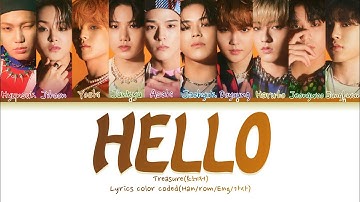 Treasure (트레저)- " Hello " || Lyrics color coded(Han/rom/Eng/가사)
