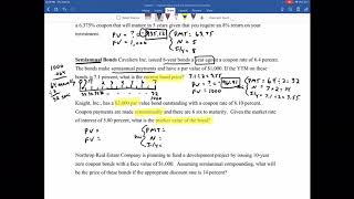 Chapter 7 Interest Rates and Bond Valuation Extra Practice Video Solutions