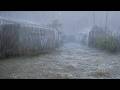 Indonesia Village Rain Walk 🌧️ | Heavy Rain, Beautiful Rural Atmosphere & Relaxation