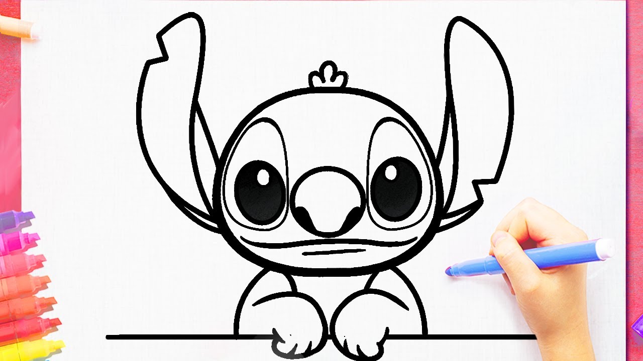 How to draw STITCH easy step by step - YouTube