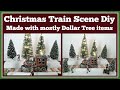 Christmas Train Scene Diy 🎄 Mostly Dollar Tree Items