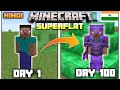 I Survived 100 Days in Minecraft SUPERFLAT World ! (Hindi Gameplay)