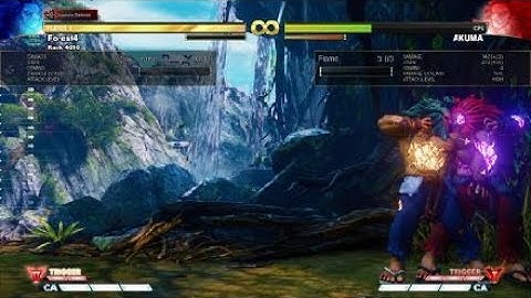 Akuma V Trigger 2 Combo into pressure SFVAES4