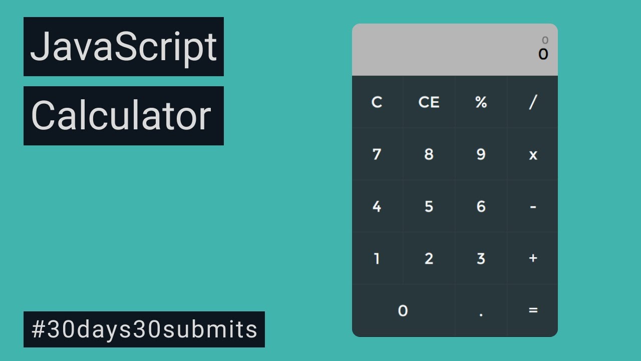 Build A Simple Calculator With JavaScript Mini Project For Beginners 