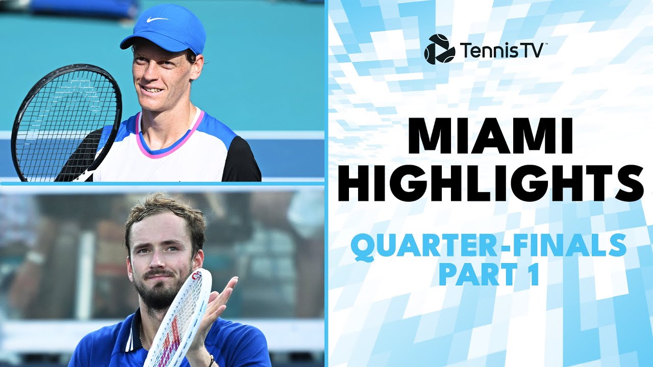 Sinner Faces Machac; Medvedev & Jarry Collide | Miami 2024 Quarter-Finals Highlights