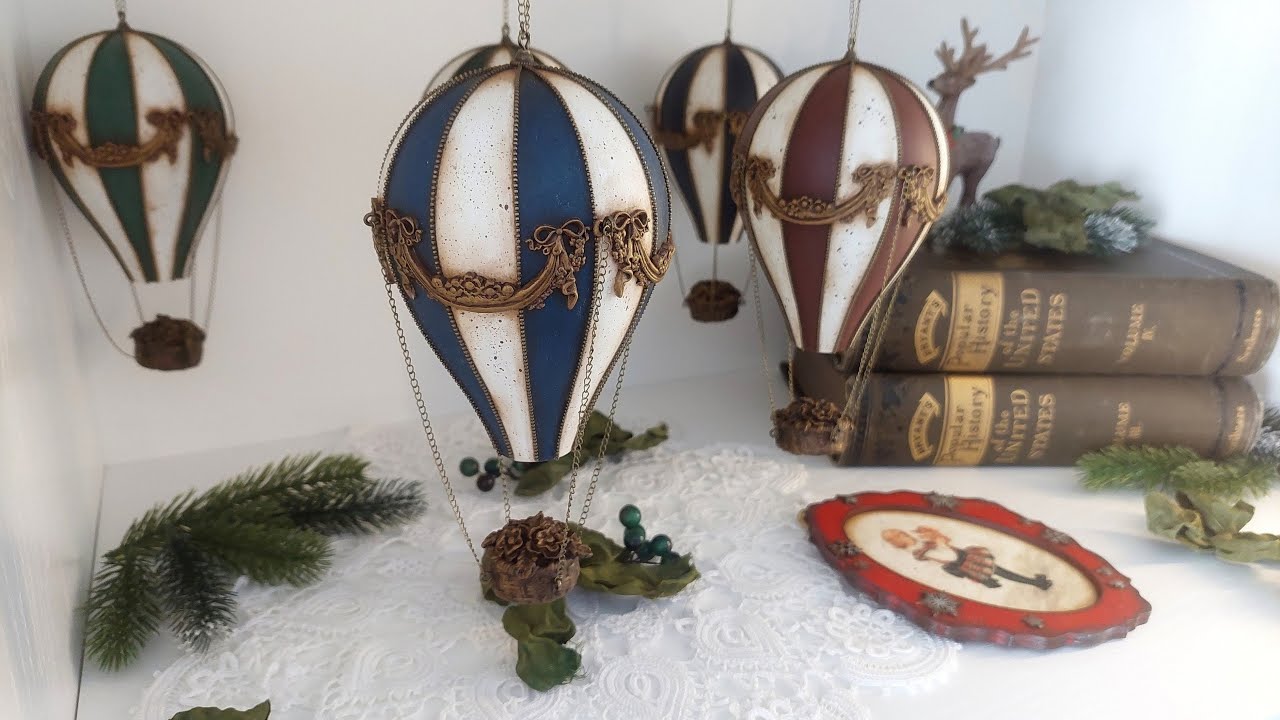 Christmas decoration - hot air balloon bauble 🎄🎁 balonowe bombki 🎁🎄 #diy #tutorial