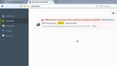 Como instalar a extensão do IDM no Firefox?