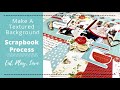 Create Textured Backgrounds On Your Scrapbook Layout // Eat, Play, Love