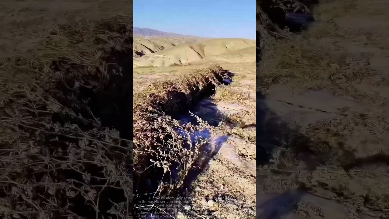 Nature's Marvel: Dry Vines Blown Together by Wind, Forming a Living Tunnel in the Desert!**