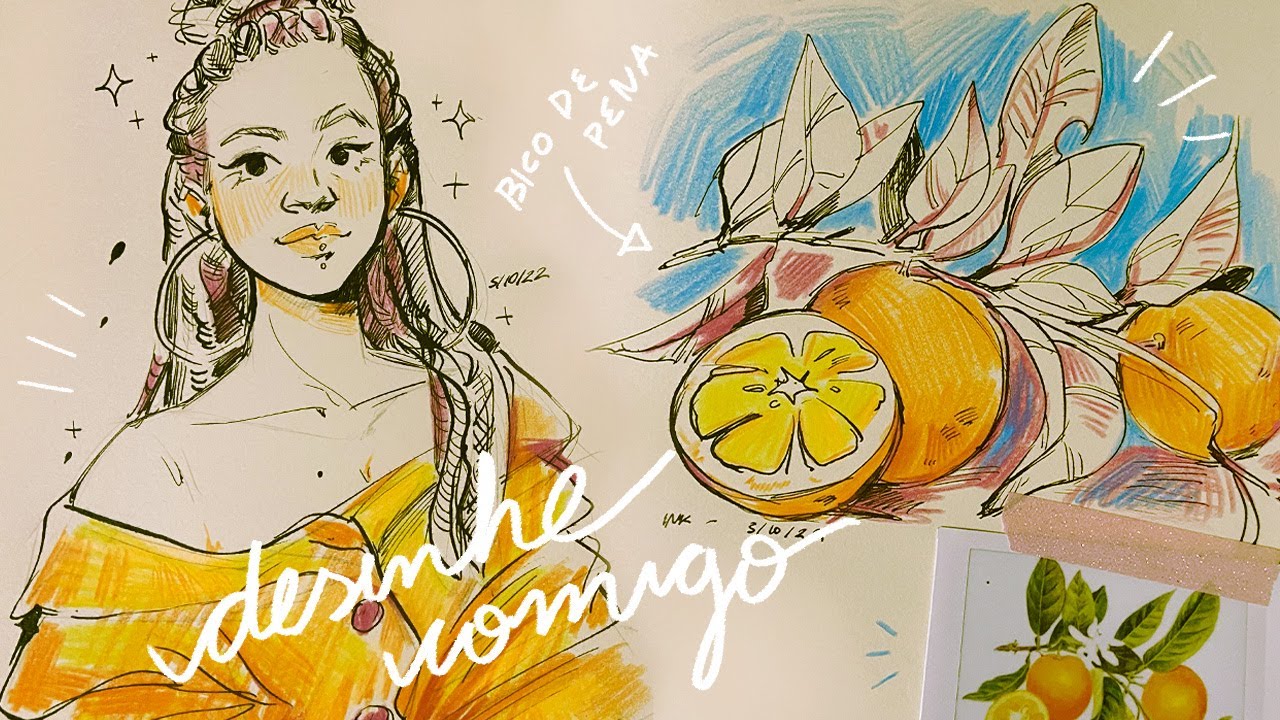 Desenhando com nanquim *e falhando miseravelmente* DESENHE COMIGO