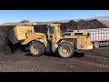 Caterpillar 988F Wheel Loader Loading Coal On Trucks - Kivos Ate