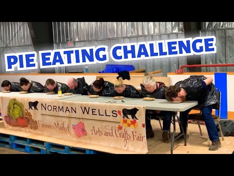 Norman Wells Canada Day pie eating contest