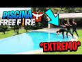 EL PERDEDOR SE LANZA LA PISCINA🏊‍♂️🤣 CON ROPA FREE FIRE (RETO ALBERCA) 🔥💎