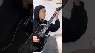 Guitar riff on the bed. #guitar #guitarriff #metal  #metalguitar #metalguitarriffs #7stringguitar
