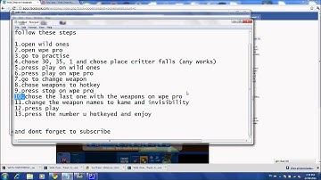 wild ones kamehameha and invisibility hack with wpe pro 2011