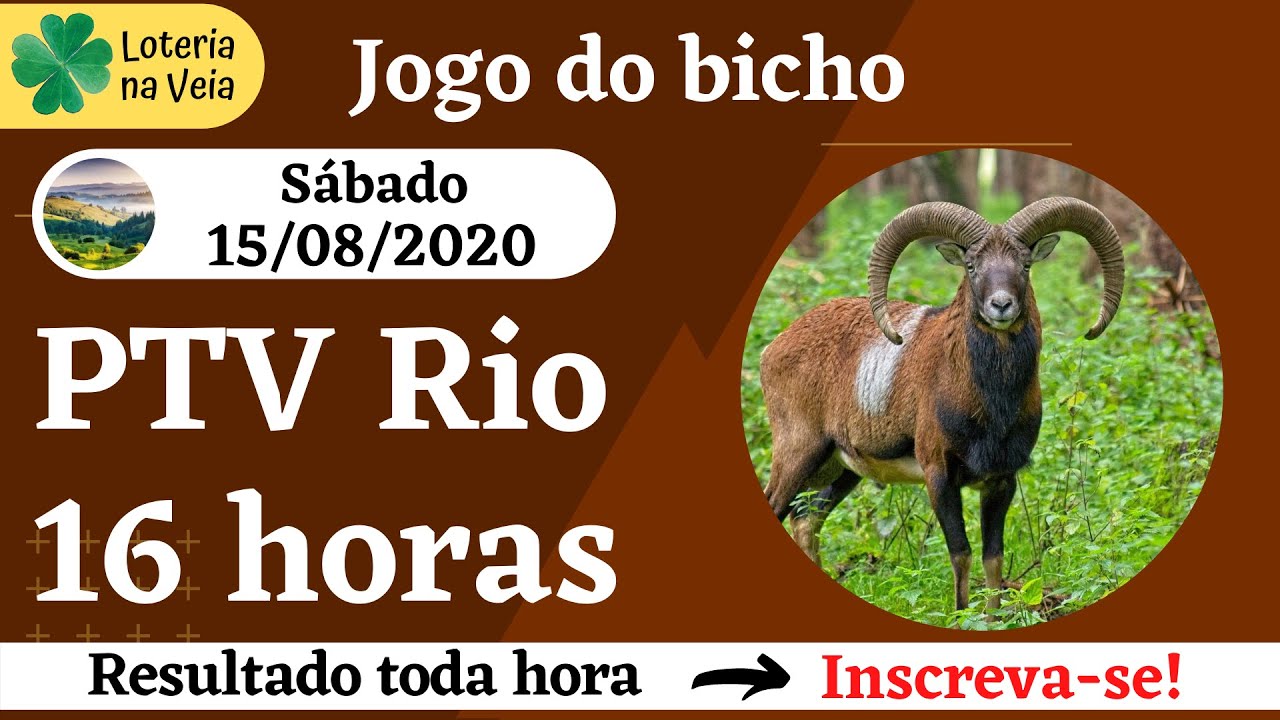 Resultado jogo do bicho PTV rio 16hs 15 08 2020 sábado YouTube Resultado jogo do bicho PTV rio 16hs 15 08 2020 sábado YouTube