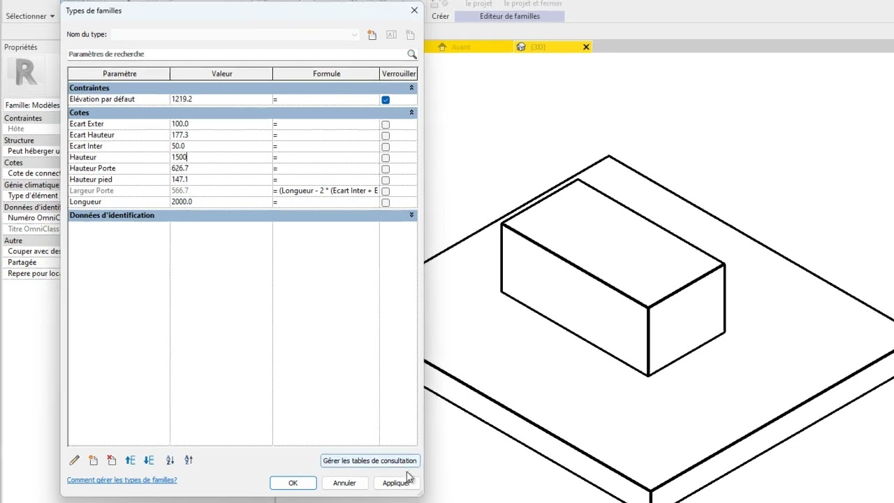 Vidéo Famille paramétrique avec portes  et zone de maintenance