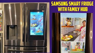 Samsung Family Hub Fridge/Smart Fridge Review 2020/with Electronic Hub/French door stylefridge