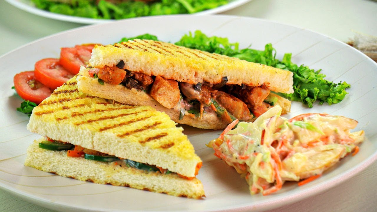 Chicken Tikka Sandwich Recipe With Coleslaw Recipe By SooperChef
