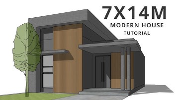 sketchup house tutorial modern house design 7x14