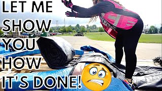 Teaching My Wife How to Secure and Tarp a Load 😬 | Tips on Load Securement for Flatbed Trucking