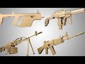 How to make cardboard Guns Compilation : Uzi,  MP5, PKP, Insas, Vector