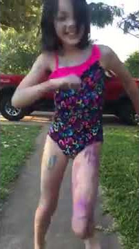 Silly body paint dance