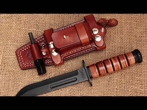 Making A Ka Bar Leather Sheath Knife Youtube