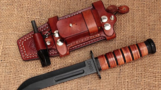 Making a Ka-bar leather sheath knife