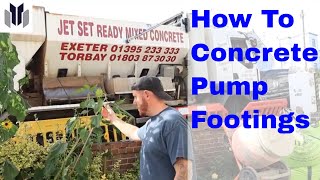 How to concrete pump footings Part 1!