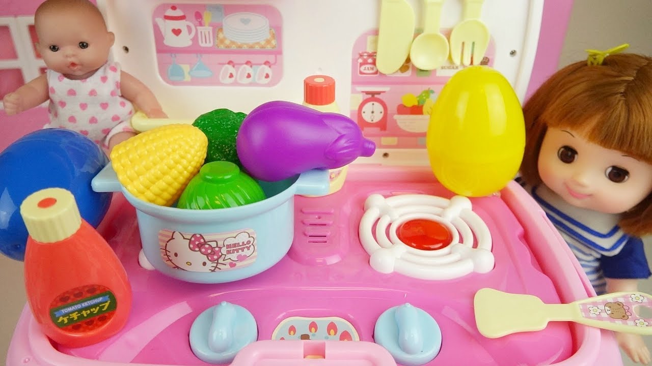Baby doll and kitchen car toys baby Doli play YouTube