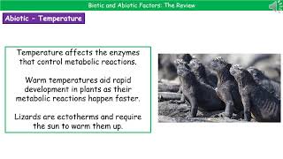 OCR Gateway A B4.1.2 - Biotic and Abiotic Factors