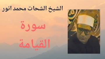 رائعه سورة القيامة الشيخ الشحات محمد انور