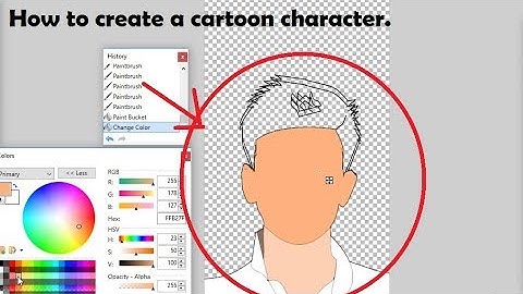 How to create a cartoon character using paint.net
