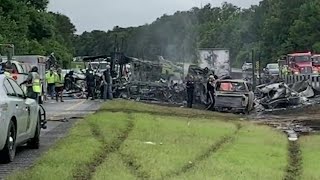 9 kids, 1 adult killed in multi-vehicle crash in Alabama amid storm