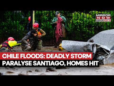 Chile Floods Paralyse Santiago: Homes Swallowed, Vehicles Submerged As Heavy Rains Lash City | Watch