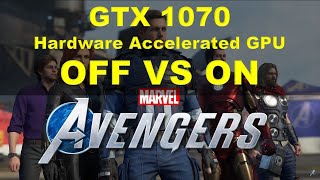 Marvel Avengers Hardware Accelerated GPU Scheduling OFF vs ON