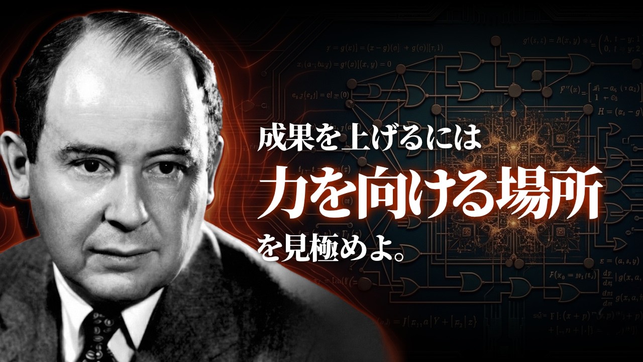 【間違った集中】頑張るほど成果が出ない人の共通点｜ジョン・フォン・ノイマン