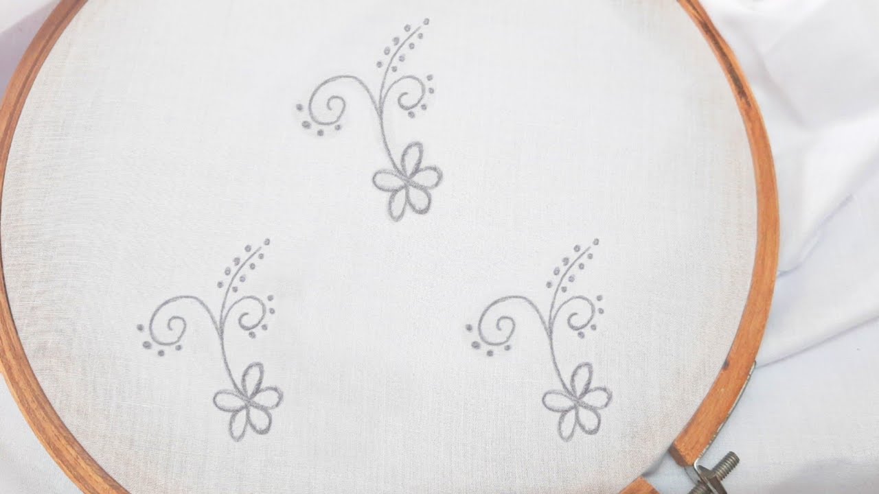All Over Floral Motif Embroidery for Dress/Kurti (Hand Embroidery Work ...