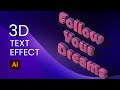 How to create 3d Text Effect | illustrator