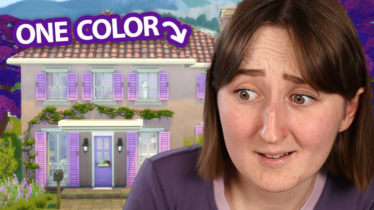 i tried building a house using ONLY ONE COLOR - YouTube