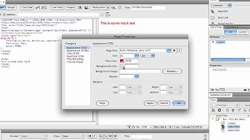 Dreamweaver Tutorial - Introduction 04 - Page Properties