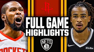 Houston Rockets Vs Brooklyn Nets - Full Game Highlights January 1, 2026 Nba Season